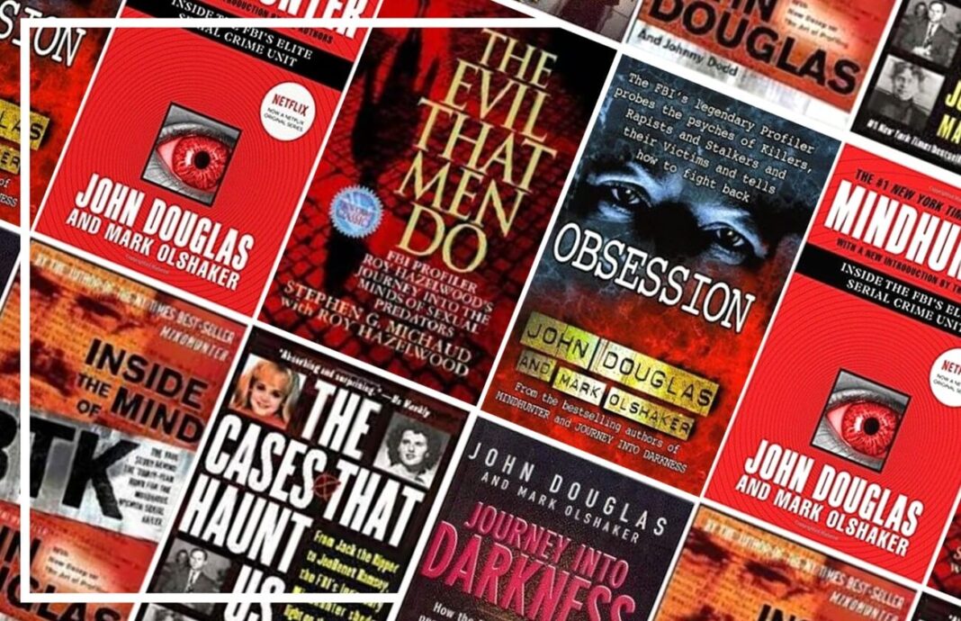 collection of criminal profiling book covers