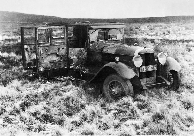 Evelyn Foster's burnt out car