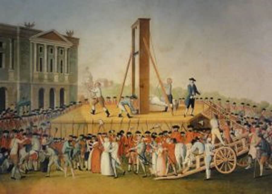Marie Antoinette's execution on 16 October 1793