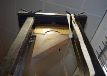 150-year-old French guillotine replica.